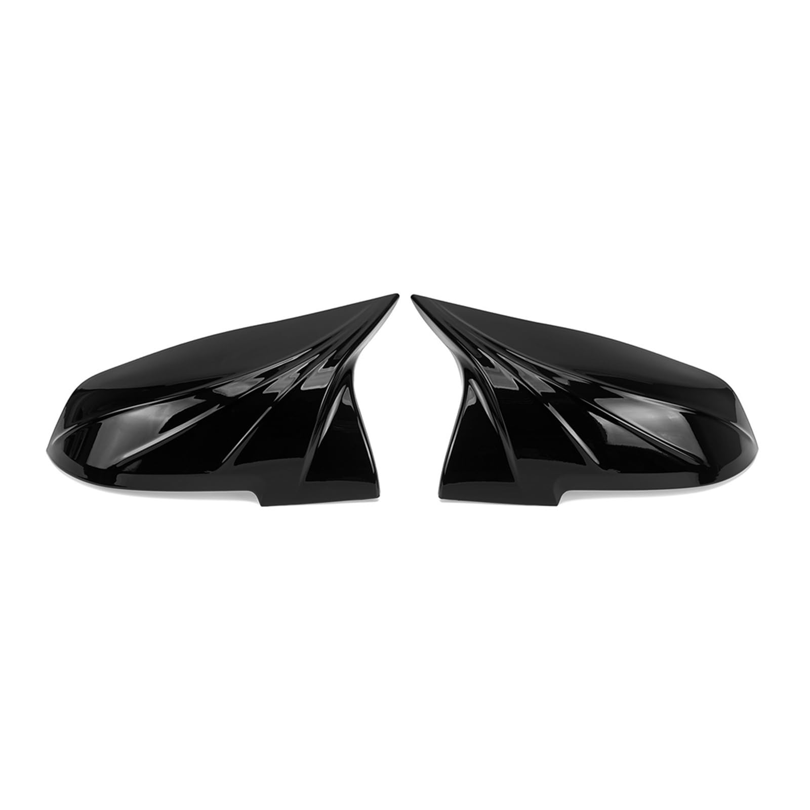 Auto Spiegelkappen Seitenspiegelkappen Rückspiegel Abdeckkappe Carbon Schwarz Für Serie 1 2 3 4 220i 328i 420i F20 F21 F22 F23 F30 F32 F33 F36 Für X1(Bright Black) von LORSKRD