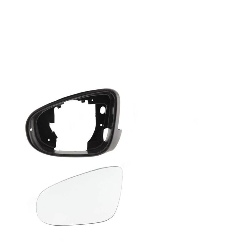 Auto Spiegelkappen Seitenspiegelkappen Seite Spiegel Glas Rückspiegel Abdeckung Kappe Für VW Für Golf 6 MK6 2009-2013 Helle Schwarz Tür Flügel Spiegel Gehäuse Abdeckung(L Frame Mirror) von LORSKRD