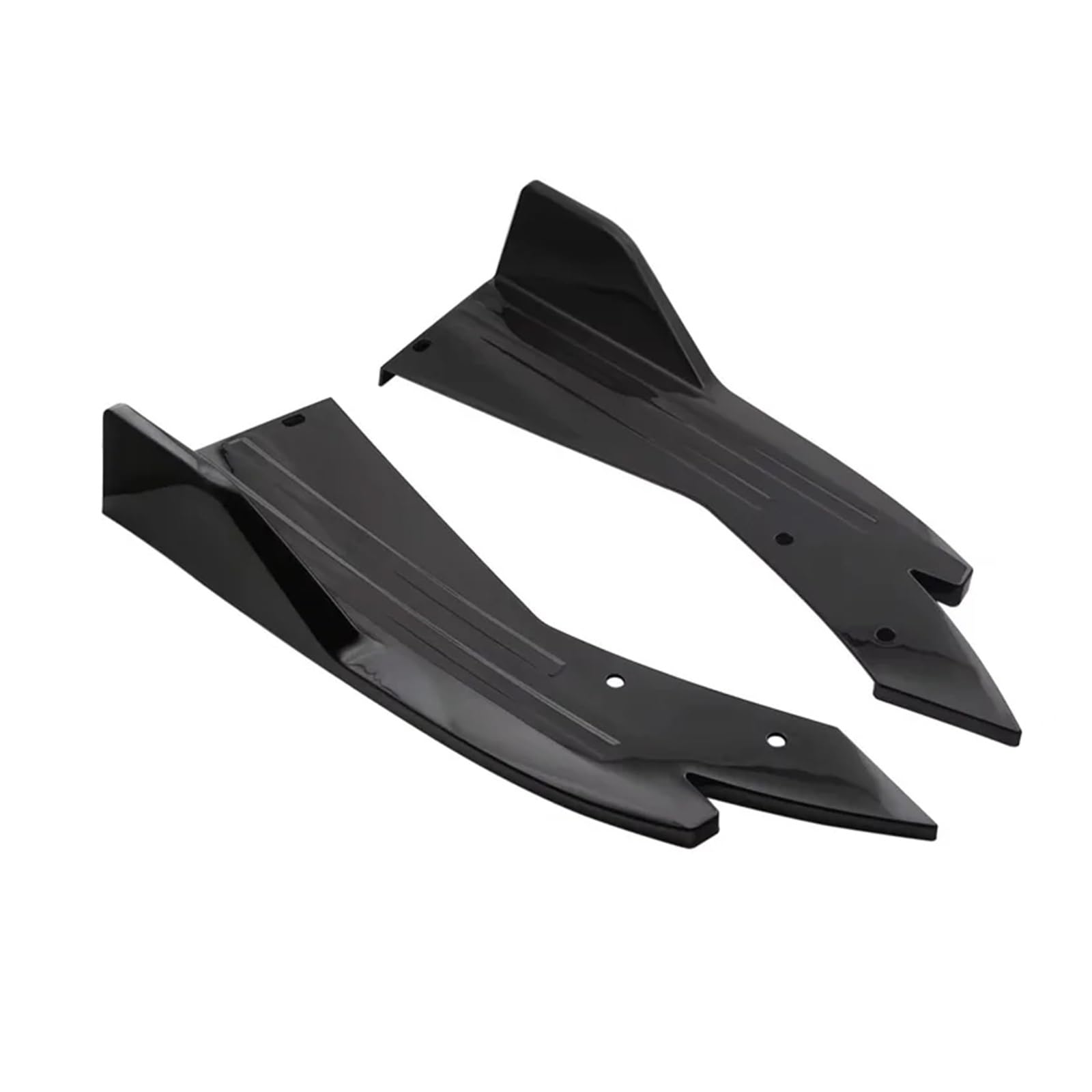 Front Spoiler Lippe 2PCS Für Subaru Für Impreza Für WRX Für STI Für BRZ Für Legacy Hintere Stoßstange Lip Diffusor Splitter Canard Protector Front Spoiler Body Kit Frontstoßstange(Schwarz) von LORSKRD