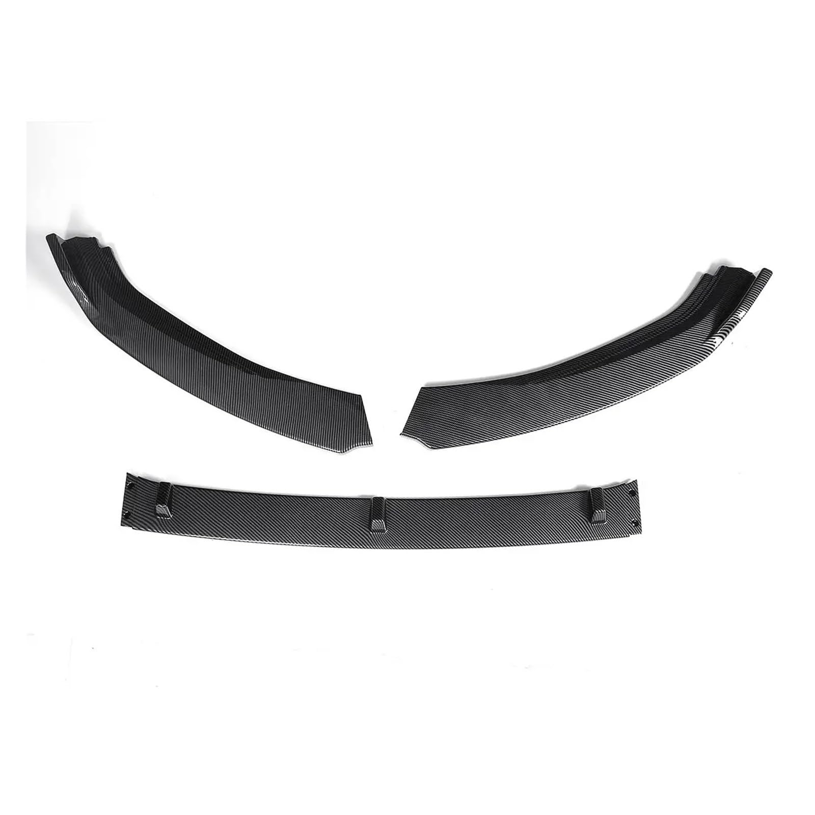 Front Spoiler Lippe 3 Stücke Auto Front Stoßstange Splitter Lip Für VW Für Golf MK7 2014 2015 2016 2017 Diffusor Spoiler Schutz Abdeckung Deflektor Lippen Schutz Frontstoßstange(Kohlefaser-Optik) von LORSKRD