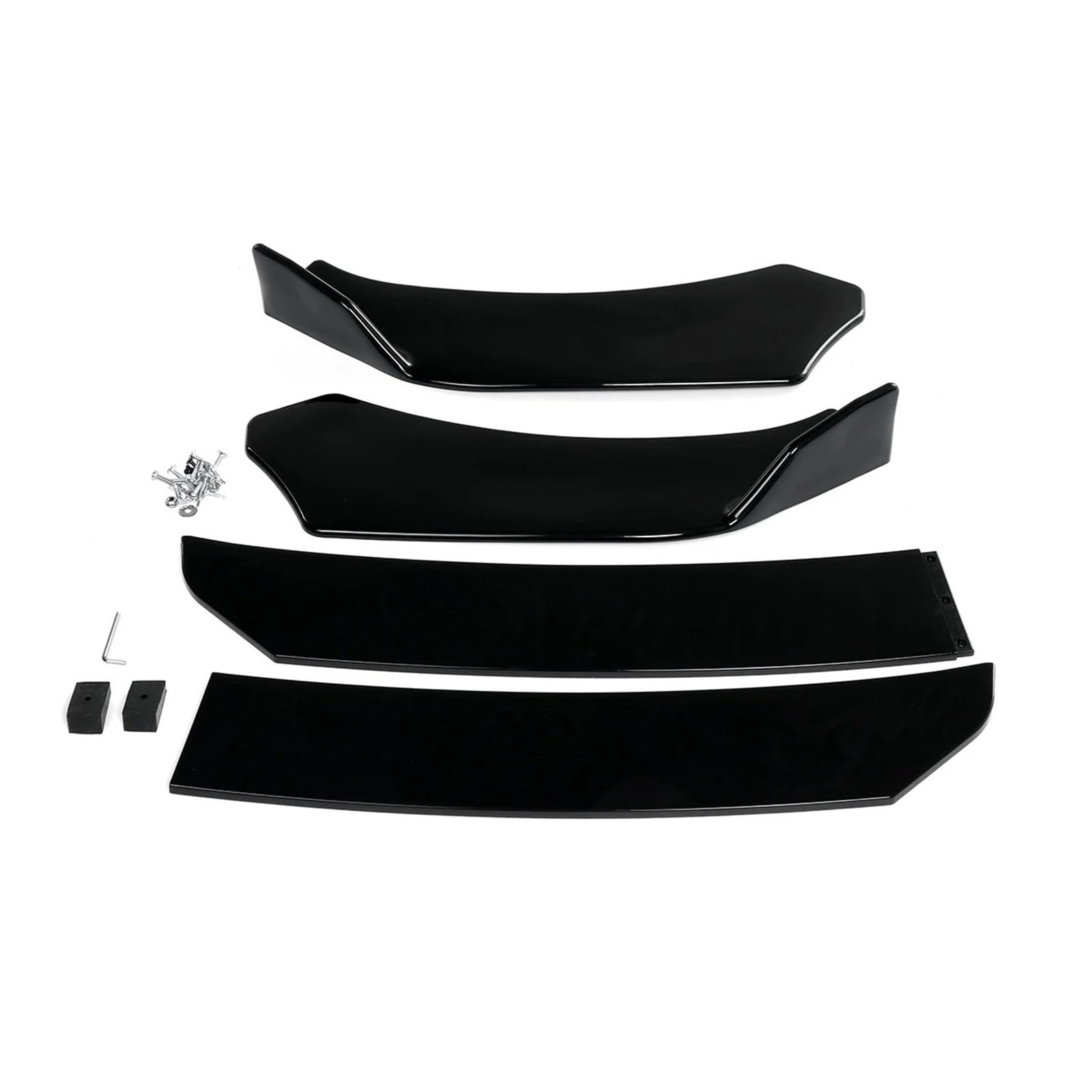 Front Spoiler Lippe 4PCS Für Clio Für Megane Für Duster Für Logan Für Twingo Auto Front Stoßstange Splitter Lip Frontstoßstange von LORSKRD