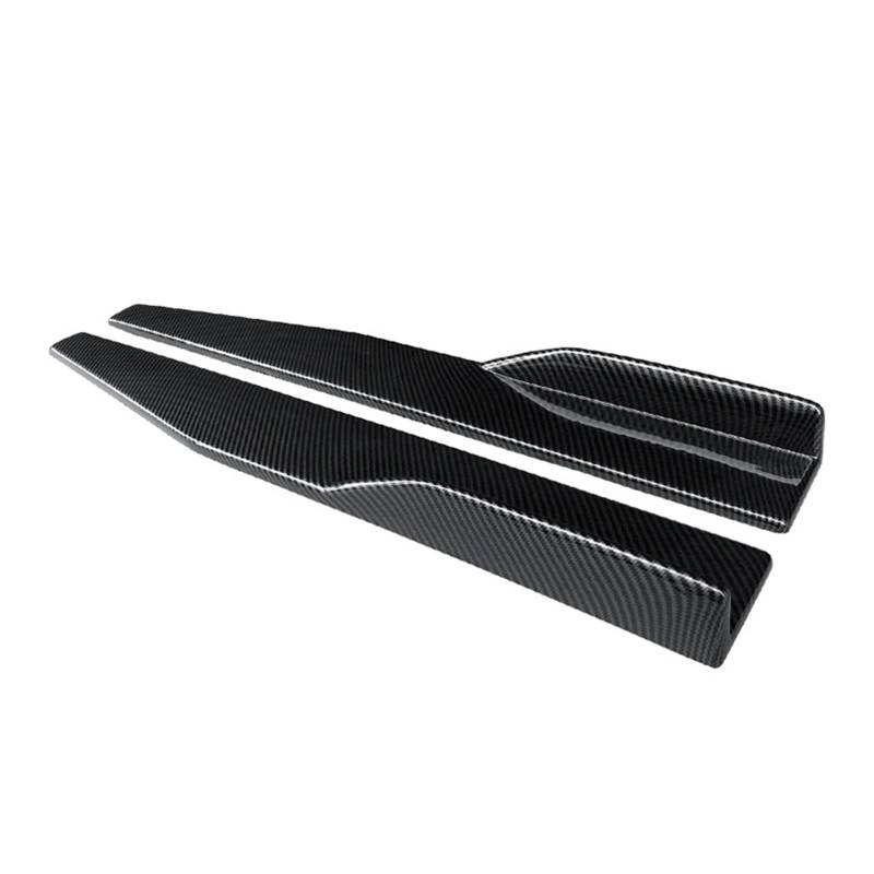 Front Spoiler Lippe 75CM Für TT 2004-2019 2016 2017 Auto Zubehör Seite Rock Stoßstange Diffusor Spoiler Schürzen Flügel Extensions Carbon Faser Look Frontstoßstange(Kohlefaser-Optik) von LORSKRD