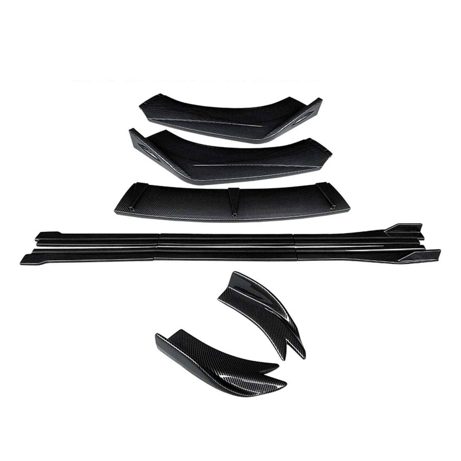 Front Spoiler Lippe Für A1 2011 12 13 14 15 16 17 2018 2019 Auto Front Stoßstange Splitter Lip Body Kit Spoiler Seite Röcke Extensions Hinten Wrap Winkel Shark Fins ABS Frontstoßstange(Kohlefaser-Opti von LORSKRD