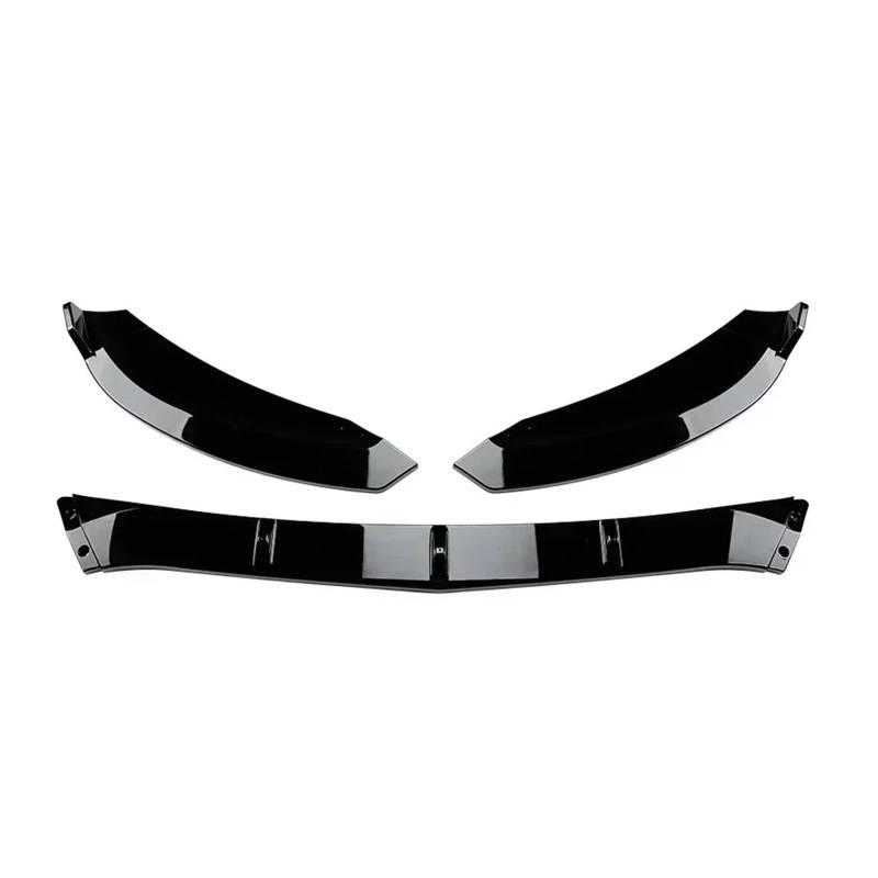 Front Spoiler Lippe Für Benz C Klasse W205 C205 S205 C160 C200 C180 C300 C400 C450 Für AMG 2015-2021 Frontschürze Lip Splitter Diffusor Körper Kit Frontstoßstange(2015-2018-Black) von LORSKRD