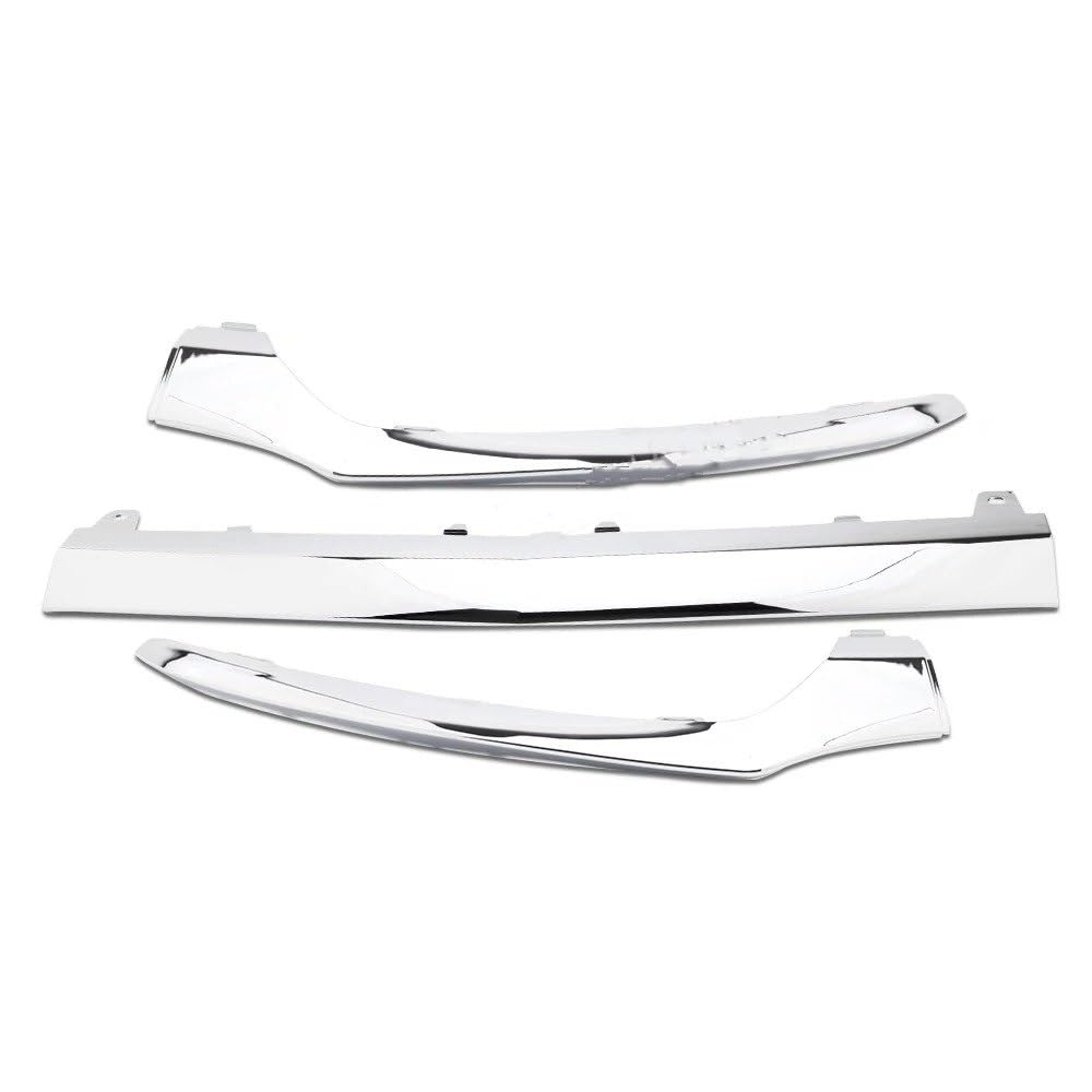 Front Spoiler Lippe Für Benz C Klasse W205 C300 C400 C63 2014 2015 2016 2017 2018 Frontschürze Trim Streifen Chrome Molding Lip Chrome Trim Frontstoßstange(3pcs Chrome) von LORSKRD