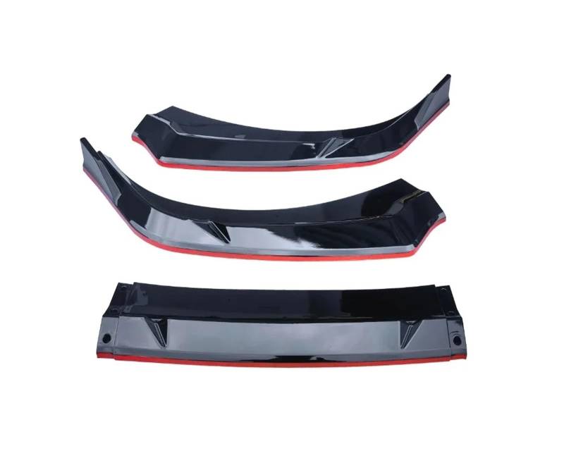 Front Spoiler Lippe Für Hyundai Für Elantra CN7 Neue 2023 2024 Auto Vorderen Stoßfänger Lip Spoiler Splitter Diffusor Abnehmbare Körper Kit Abdeckung Schutz Frontstoßstange(Glossy Black Red) von LORSKRD