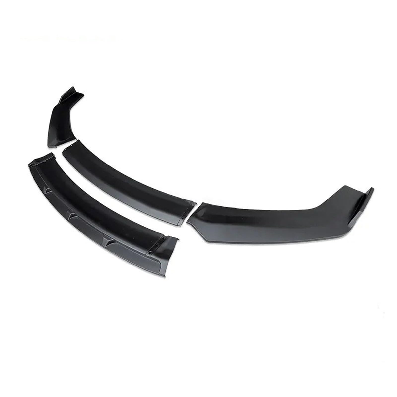 Front Spoiler Lippe Für Passat Für B7 2010 2011 2012 2013 2014 Bumper Spoiler Front Rock Splitter Carbon Schutz Platte Lip Typ D Kinn Schaufel Körper Kit Frontstoßstange(Pure Matt Black) von LORSKRD