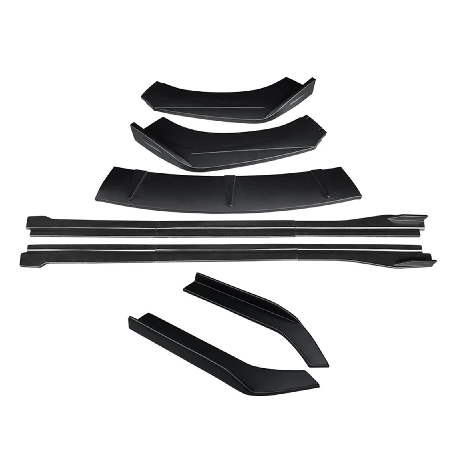 Front Spoiler Lippe Für VW Für Passat Für B7 2011-2015 Auto Vordere Stoßstange Lip Body Kit Kinn Spoiler Schutz Seite Röcke Extensions Hinten Wrap Winkel Zubehör Frontstoßstange(Matt-schwarz) von LORSKRD