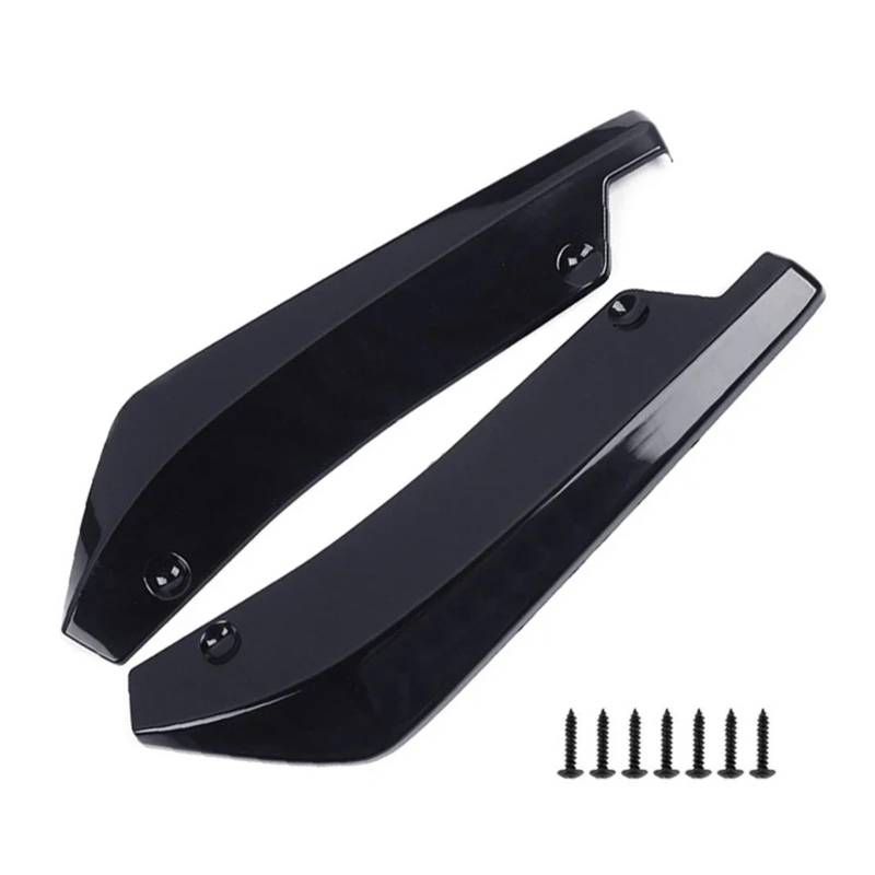 Front Spoiler Lippe Universal Auto Vorne Hinten Stoßstange Streifen Lip Spoiler Diffusor Splitter Scratch Protector Carbon Fiber Winglets Seite Rock Verlängerung Frontstoßstange(Schwarz) von LORSKRD