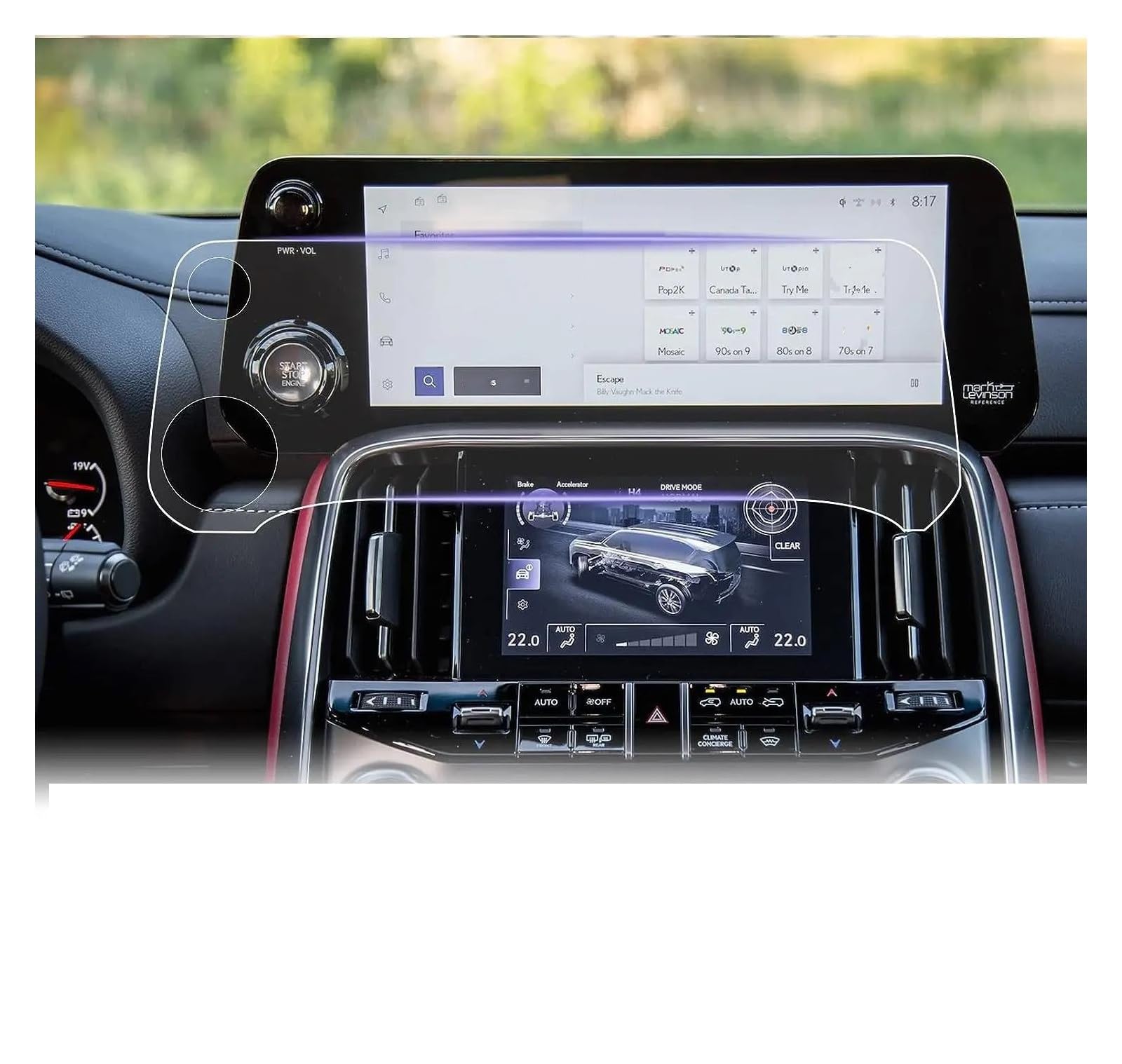 GPS Displayschutzfolie Auto LCD GPS Navigation Gehärtetes Glas Touch Screen Film Schutz Für Lexus Für LX600 2022 2023 Navigation Schutzfolie von LORSKRD