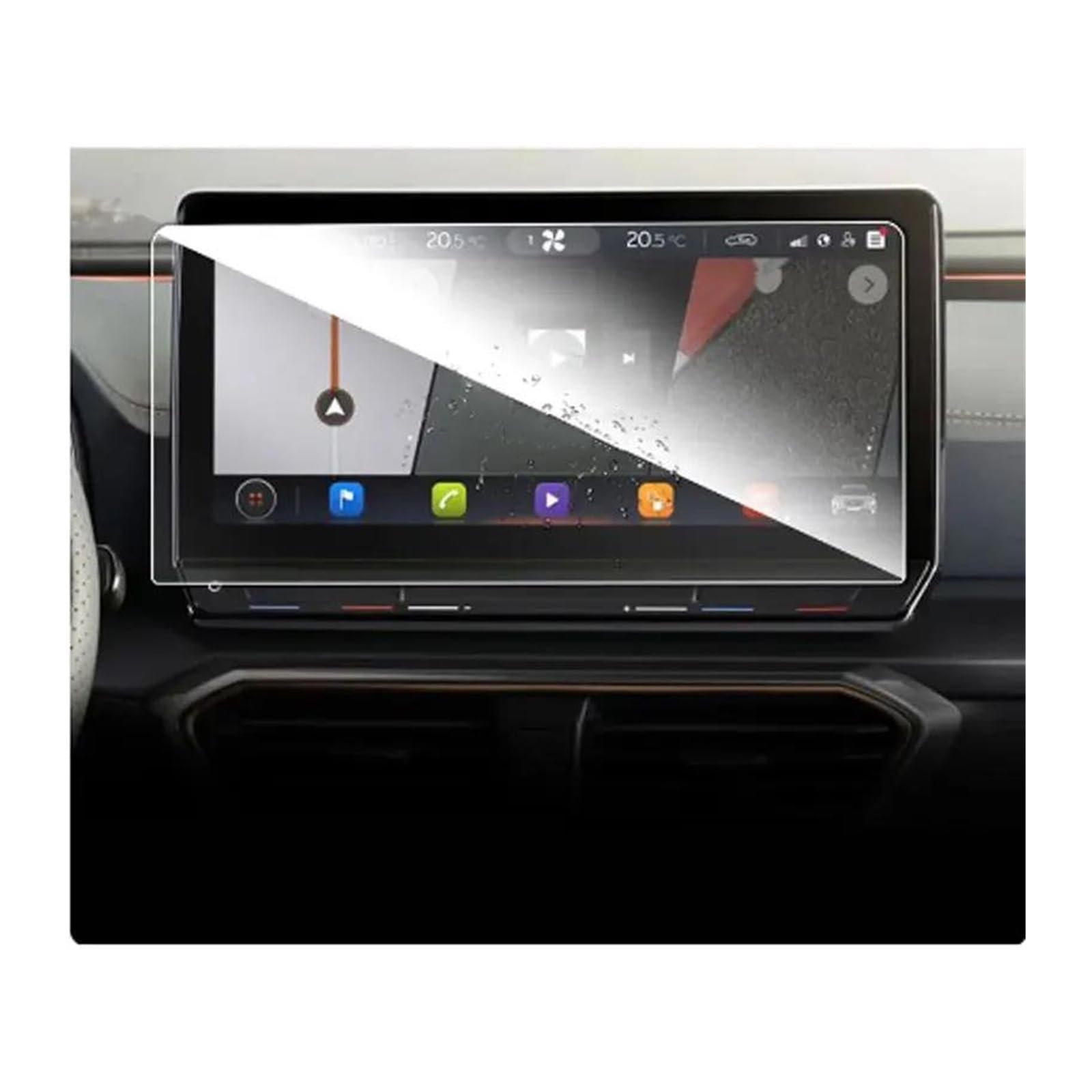 GPS Displayschutzfolie Für Cupra Für Formentor 12 Zoll Auto Navigation Touch Center Screen Protector Auto PET Film 300 MM * 147 MM Navigation Schutzfolie von LORSKRD