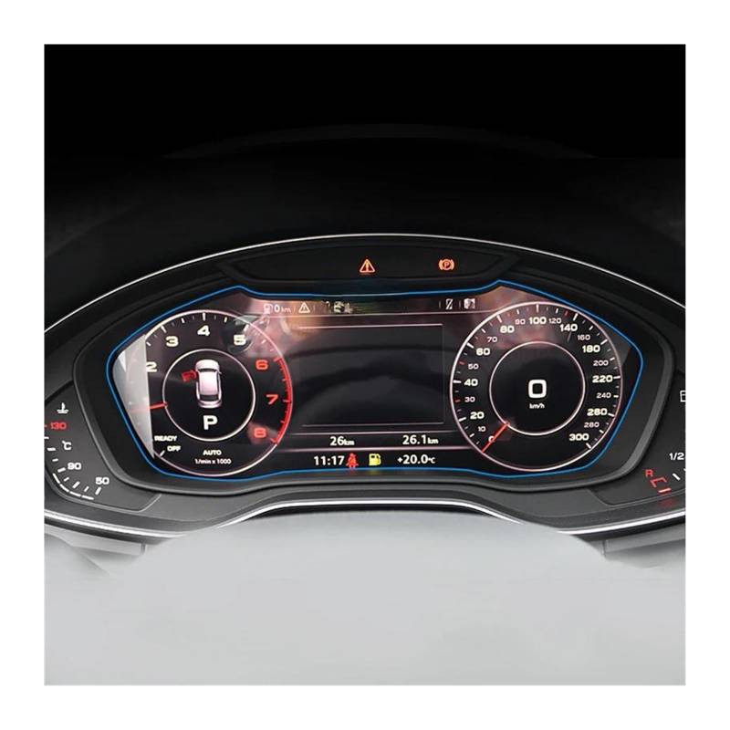 GPS Displayschutzfolie Für Für A4 Für B9 Für S4 Für A5 Für S5 Für Q5 16-19 Gehärtetes Glas Auto GPS Radio Navigation Dashboard Screen Protector Navigation Schutzfolie(Dashboard) von LORSKRD