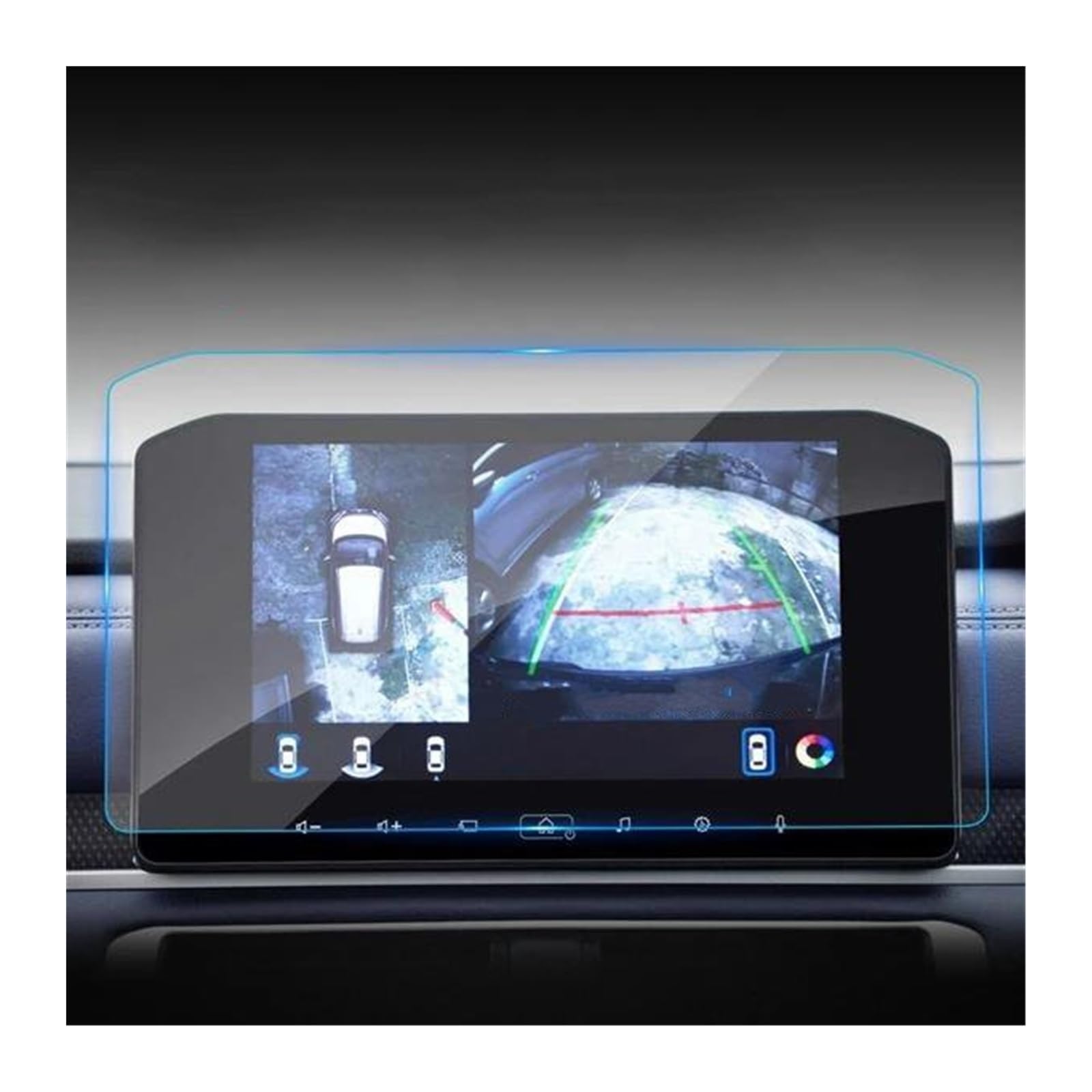 GPS Displayschutzfolie Für Mitsubishi Für Xpander Für Kreuz 2023 Auto Screen Protector Konsole Gehärtetem Glas Schutz Film Auto Navigator Navigation Schutzfolie(Blau) von LORSKRD