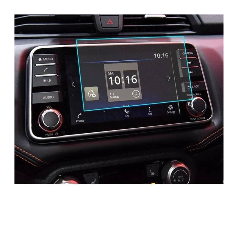 GPS Displayschutzfolie Für Nissan Für Versa 2020 2021 Auto GPS Navigation Gehärtetem Glas Display-schutzfolie Zugang Screen Protector Navigation Schutzfolie(152x91mm) von LORSKRD