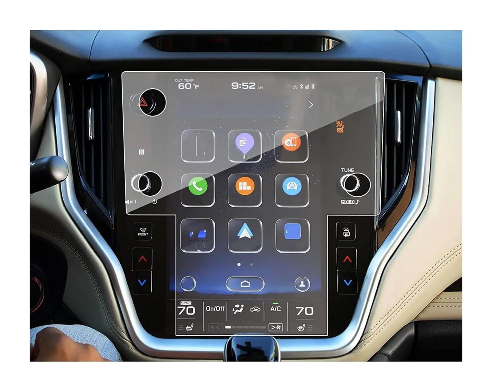 GPS Displayschutzfolie Für Subaru Für Outback Für Legacy 2020 2021 2022 2023 11,6 Zoll 3 Löcher Touch GPS Navigation Gehärtetem Glas Screen Protector Navigation Schutzfolie von LORSKRD
