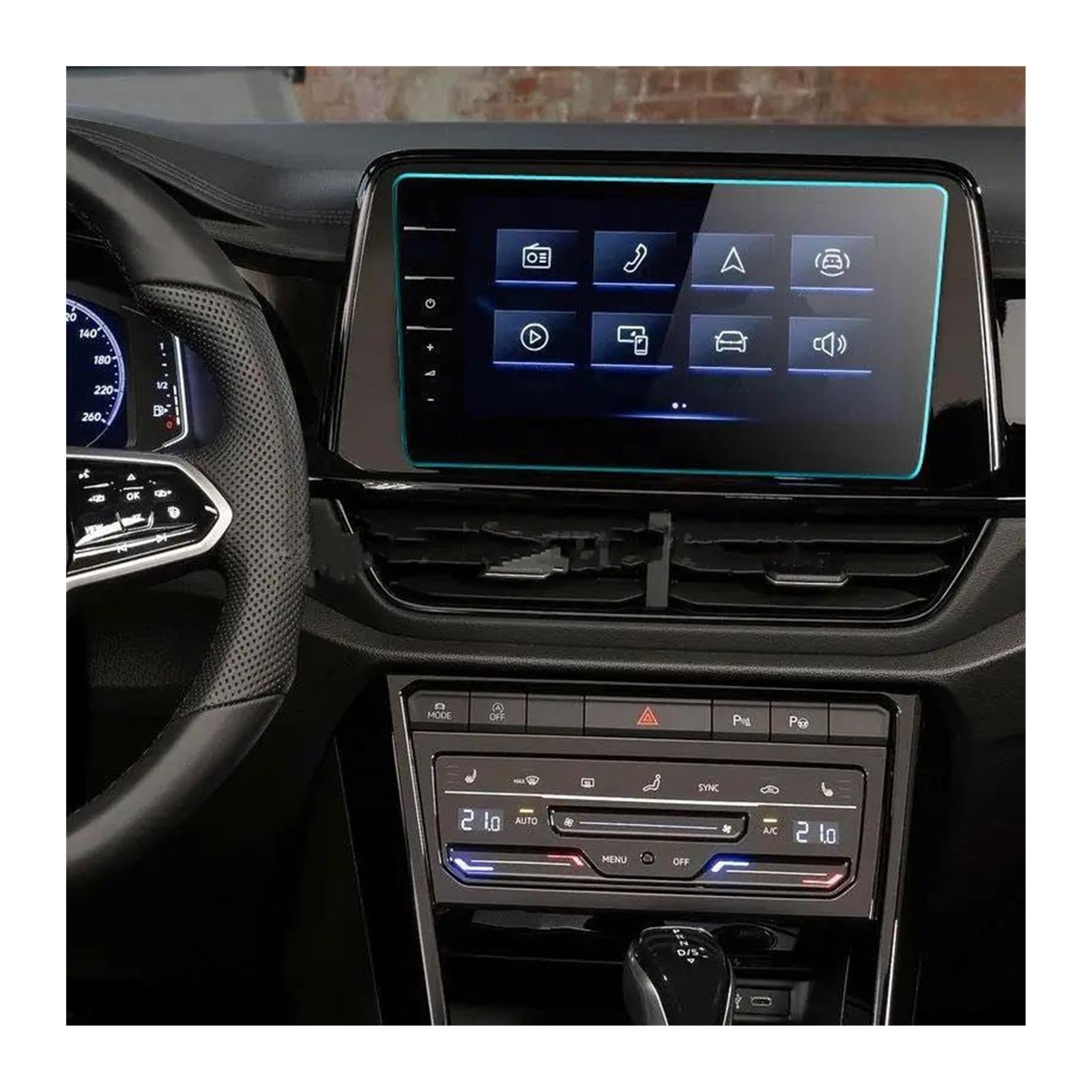 GPS Displayschutzfolie Für VW Für T-ROC Für T ROC 2022 Auto Screen Protector GPS Navigation Gehärtetem Glas Bildschirm Schutz Film Aufkleber Navigation Schutzfolie von LORSKRD