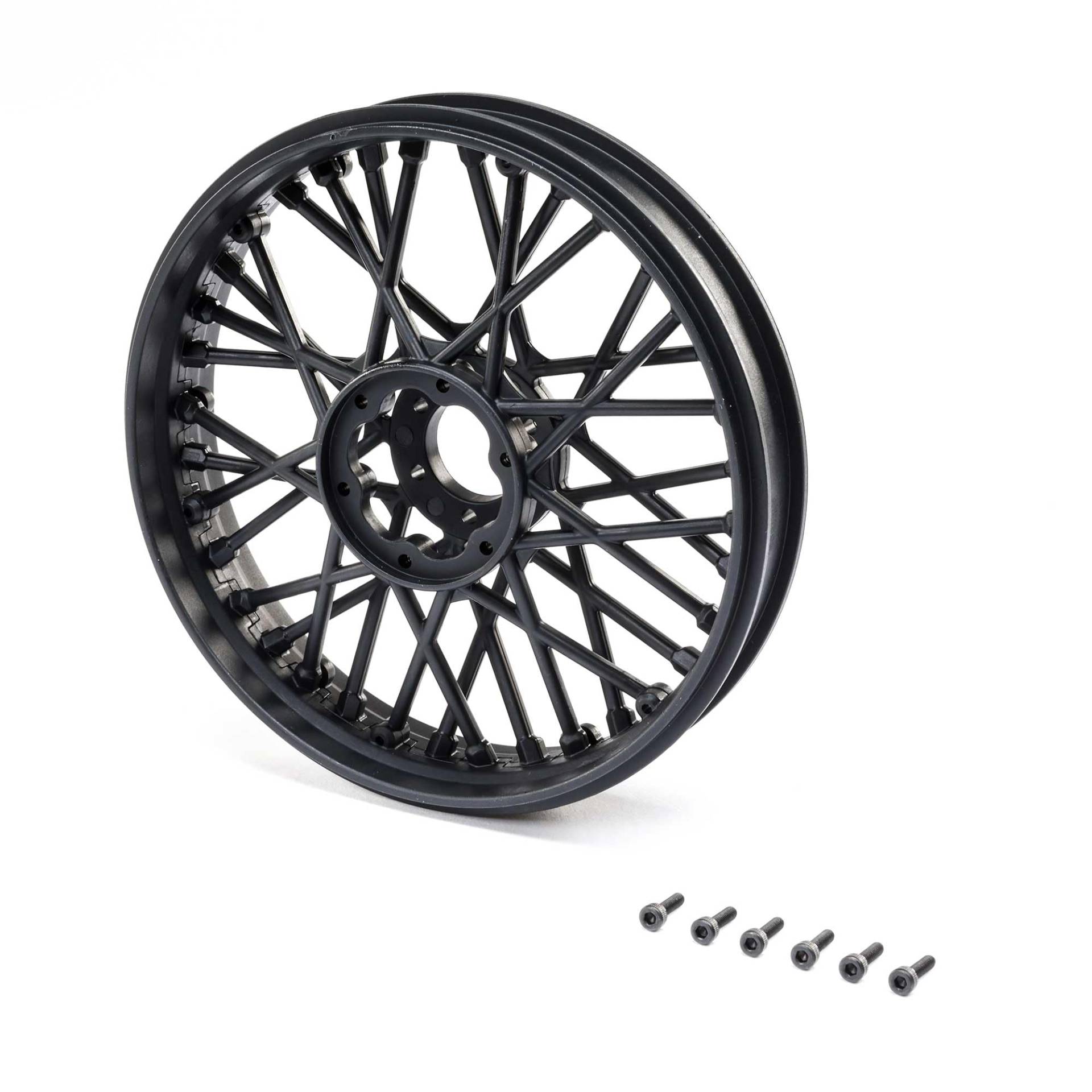 LOSI Front Wheel Set, Black: Promoto-MX von LOSI