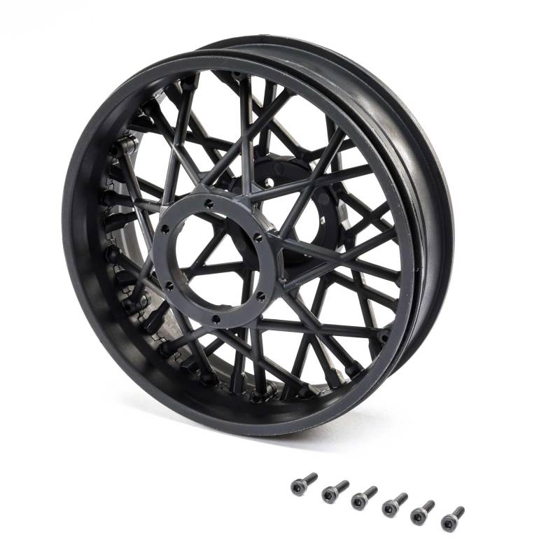 Rear Wheel Set, Black: Promoto-MX von LOSI