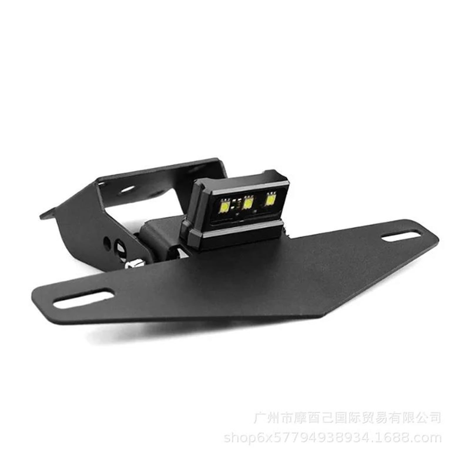 Motorrad Kennzeichenhalter Rahmenhalterung Mit Verstellbarem LED-Rücklicht, Stilvoller Motorrad-Kennzeichenhalter, Ersatz-Motorrad-Kennzeichenhalter Einstellbare Kennzeichenhalter(Black) von LOSTIS