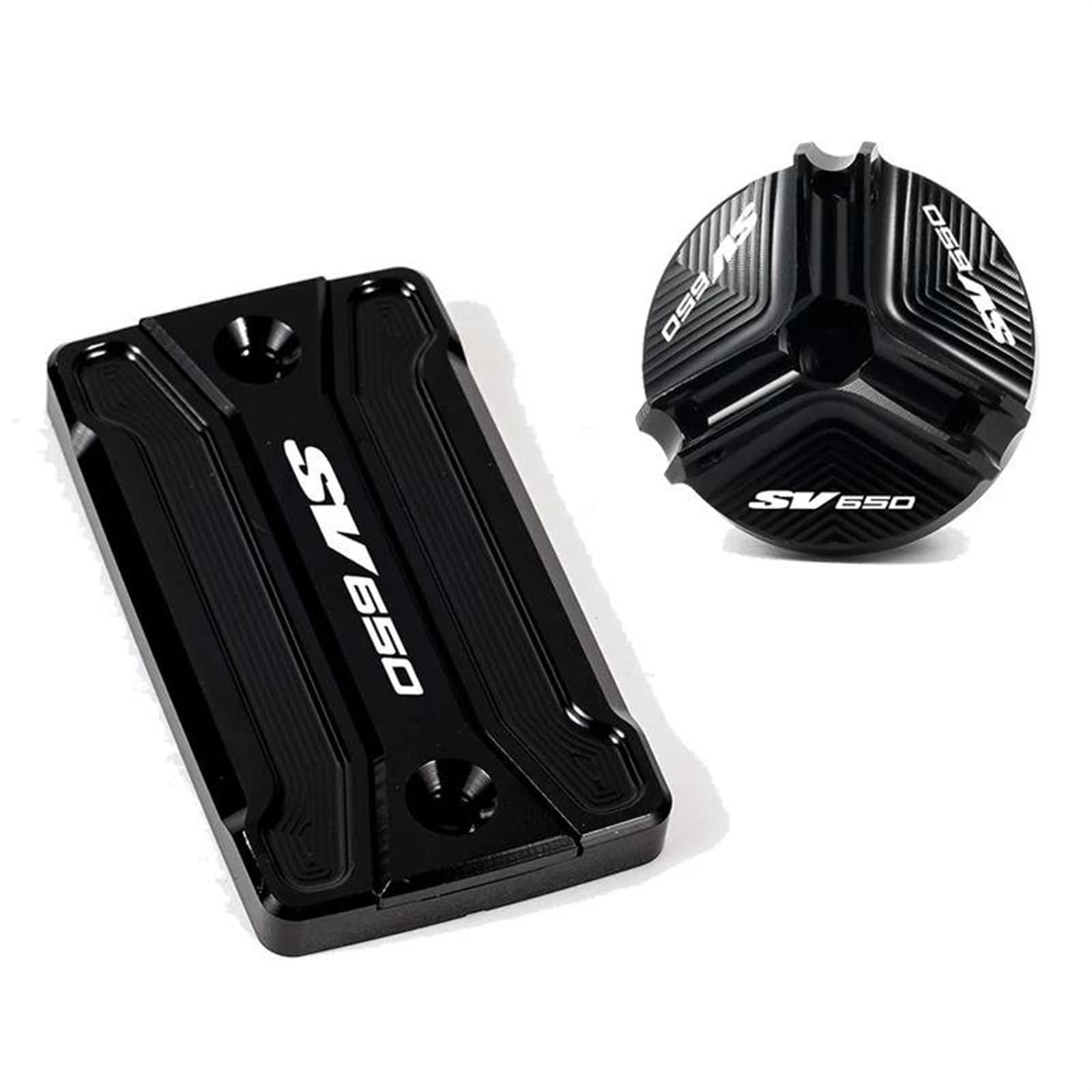 Öldeckel Motorrad Öl Kappe Vorderen Brems Flüssigkeit Reservoir Abdeckung Kappe Für SUZUKI SV650 SV 650 1999-2022 2021 2020 2019 2018 2017 2016 Motorrad Öleinfülldeckel (Color : Black) von LOSTIS