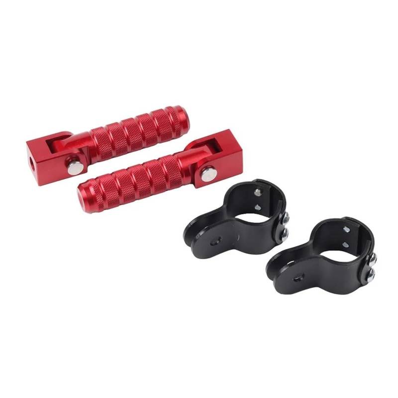 Vordere Fußrasten Motorräder Autobahn Fußstütze Fußrasten Stützen Pedale Klapp Fußrasten Schellen Für MOTO Für Guzzi Für V85TT V85 V 85 TT V 85TT Motorrad Hinten Set(Red) von LOSTIS