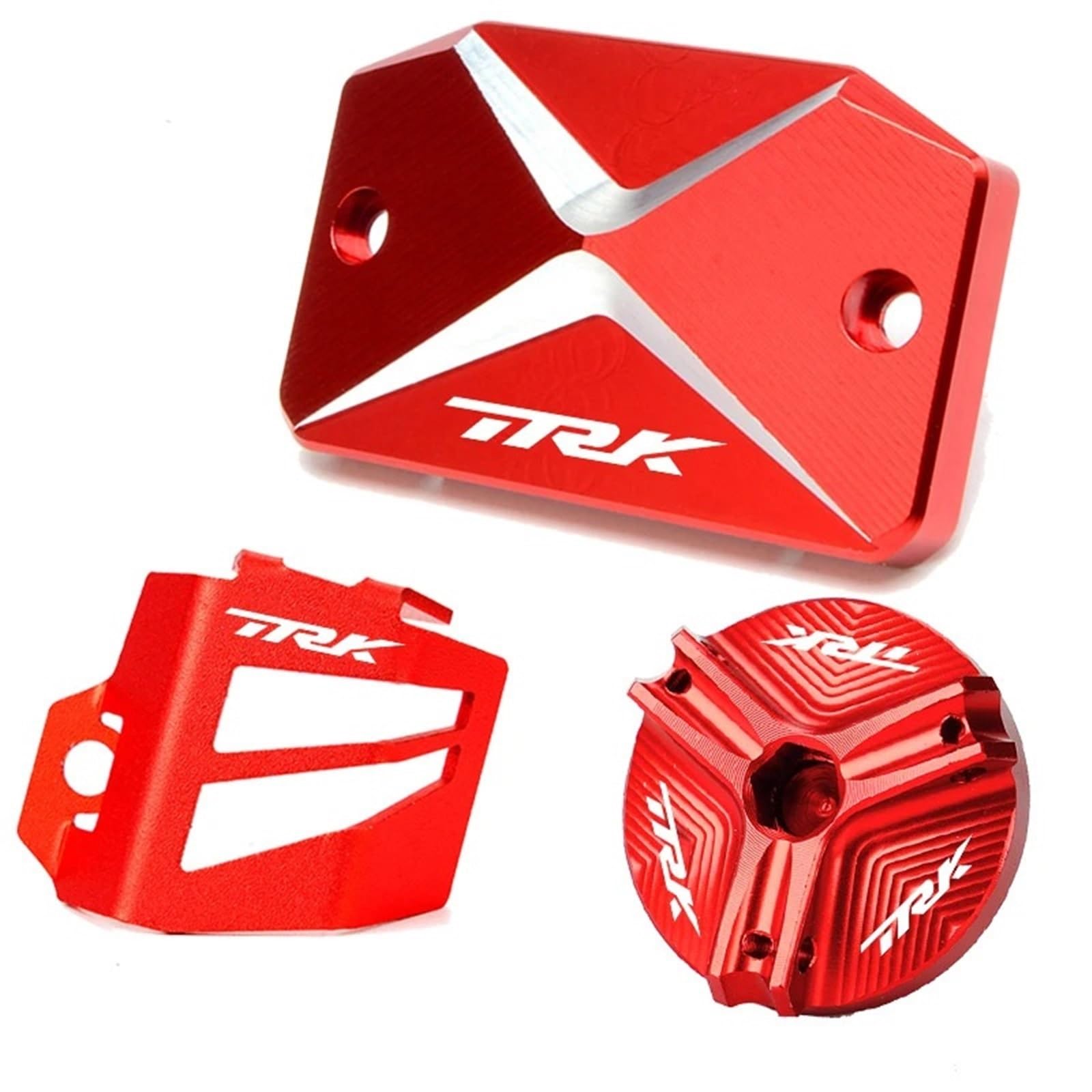 LOTFI Fit for BENELLI TRK 702 X TRK702 TRK702X 2023 Motorrad Zubehör Vorne Hinten Brems Flüssigkeit Reservoir Schutz Protector Öl einfülldeckel (Size : Red Combo) von LOTFI