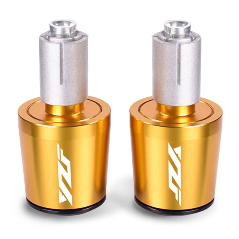 LOTFI Motorrad-Lenkergriffe, Lenkerkappen-Endstopfen, passend for Yamaha YZF-R1 YZF-R3 YZF-R6 YZF R7 R1 R3 R6 R15 R125 R1M R1S Zubehör (Size : Gold) von LOTFI