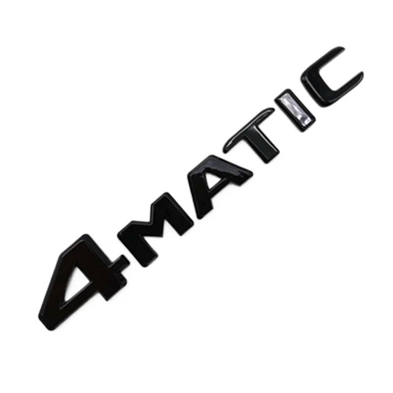 3D ABS 4 Matic Logo 4matic Emblem Buchstaben Kofferraum Abzeichen kompatibel for Mercedes AEC GLK GLC 220 250 ML 320 4MATIC Aufkleber Zubehör (Color : Black Flat) von LOTOAK