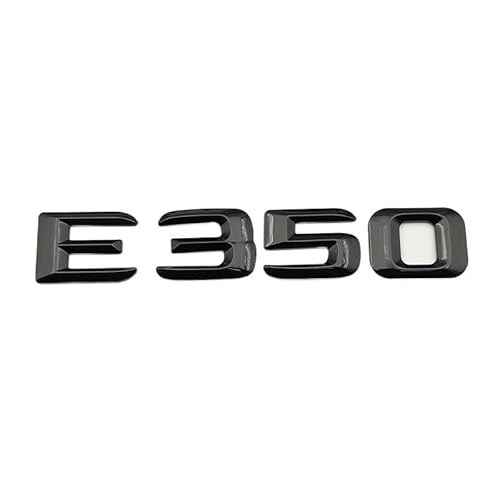 3D ABS Chrom Logo E350 Emblem 4matic Buchstaben CDI Aufkleber Kofferraum Abzeichen kompatibel for Mercedes Benz E350 W213 W212 Zubehör (Color : E350 Black) von LOTOAK