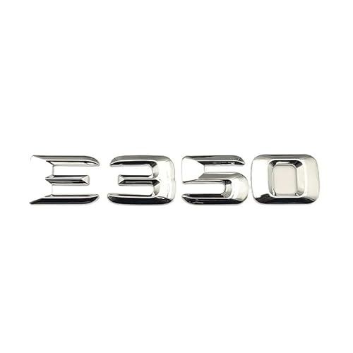 3D ABS Chrom Logo E350 Emblem 4matic Buchstaben CDI Aufkleber Kofferraum Abzeichen kompatibel for Mercedes Benz E350 W213 W212 Zubehör (Color : E350 Silver) von LOTOAK