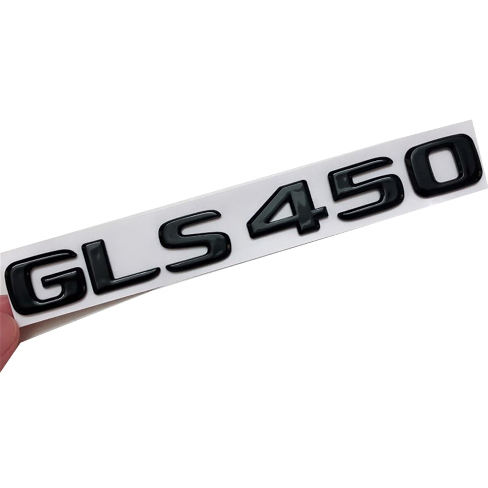 3D-ABS-Emblem in glänzendem Schwarz for den hinteren Kofferraum, Buchstaben-Aufkleber, Logo, GLS 450 4MATIC-Emblem, kompatibel for Mercedes GLS450 X167-Zubehör (Color : GLS450) von LOTOAK