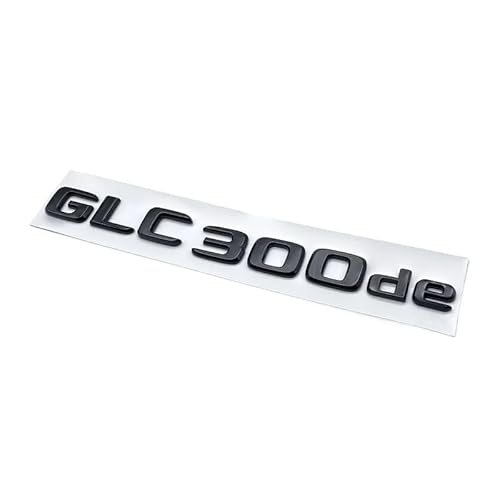 3D Chrom Schwarze Buchstaben GLC300de GLC300e GLC350e GLC400e 4Matic Emblem kompatibel for Mercedes Benz GLC X253 Kofferraum-Logo-Aufkleber (Color : GLC300de, Size : Matte Black) von LOTOAK