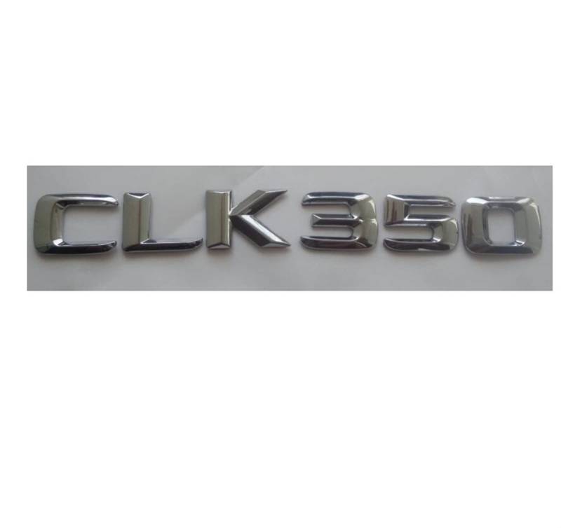 Chrom 3D ABS Kunststoff Kofferraum hinten Buchstaben Worte Abzeichen Emblem Aufkleber Aufkleber passend for Mercedes Benz CLK Klasse CLK350 von LOTOAK