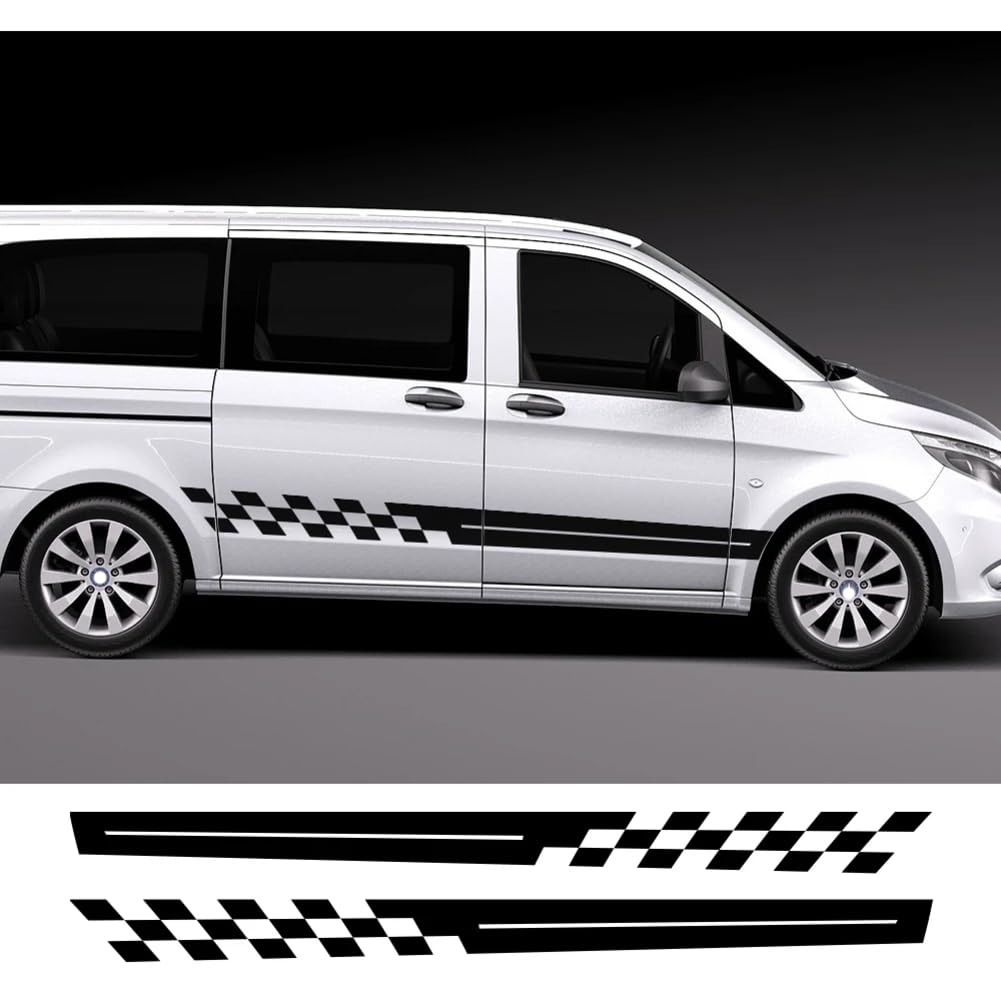 2 STÜCKE Autoseitenaufkleber, Für Mercedes Sprinter Benz Vito V-Klasse Berlingo, Für FIAT Ducato, Für R=enault Automobiles Tuning Autozubehör von LOUHCZDH