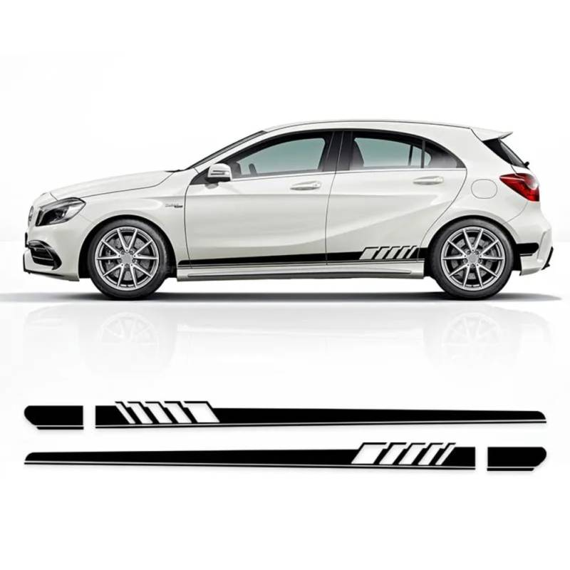 2 Stück Seitenstreifenaufkleber Edition 1 AMG Styling Karosseriegrafik-Aufkleber, für M=ercedes B=ENZ A-Klasse W176 A45 A200 A180 A250 W177 A35 von LOUHCZDH