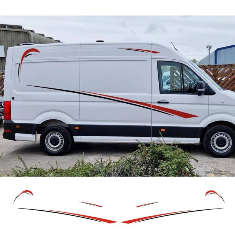 Autostreifen Styling-Dekoraufkleber, Für Man GTE Camper Panel Van Vinyl Dekoration Wraps Kit Abziehbild Abdeckung Auto-Tuning-Zubehör von LOUHCZDH