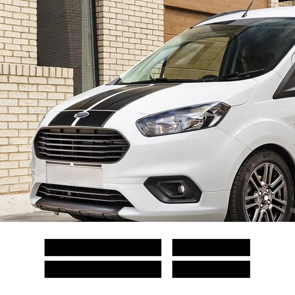 Motorhaubenabdeckungsaufkleber, Für Ford Transit Courier Camper Van Cargo Vinyl Hintertür Dekor Aufkleber Auto Tuning Zubehör von LOUHCZDH