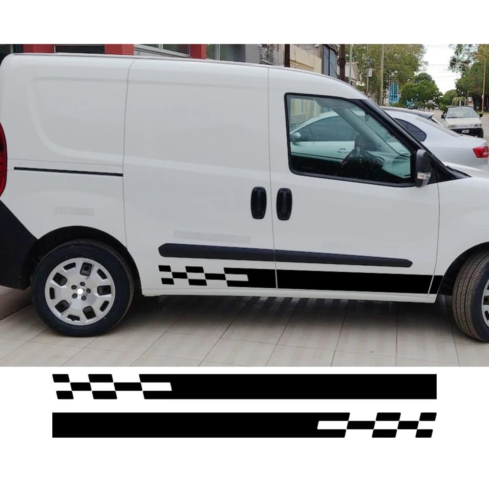 Seitenaufkleber für die Karosserie, für FIAT Doblo Cargo Panorama Vauxhall, für Opel Combo Camper Van Minivan Vinyl Cargo Aufkleber Tuning Zubehör von LOUHCZDH