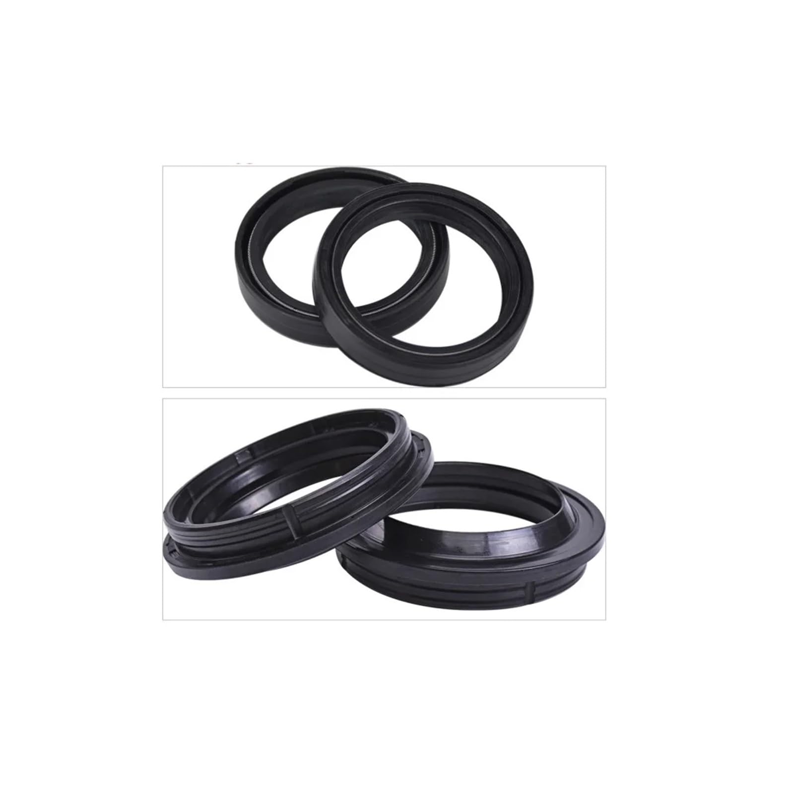 50x63x11 50 63 11 Motorrad Vorne Stoßdämpfer Gabel Dämpfer Öl Dichtung 50 * 63 Staub Abdeckung Lip for SMR125 2T MX144 MX 144 SMR 125(2pc Seal 2pc Cover) von LOWBDGFU