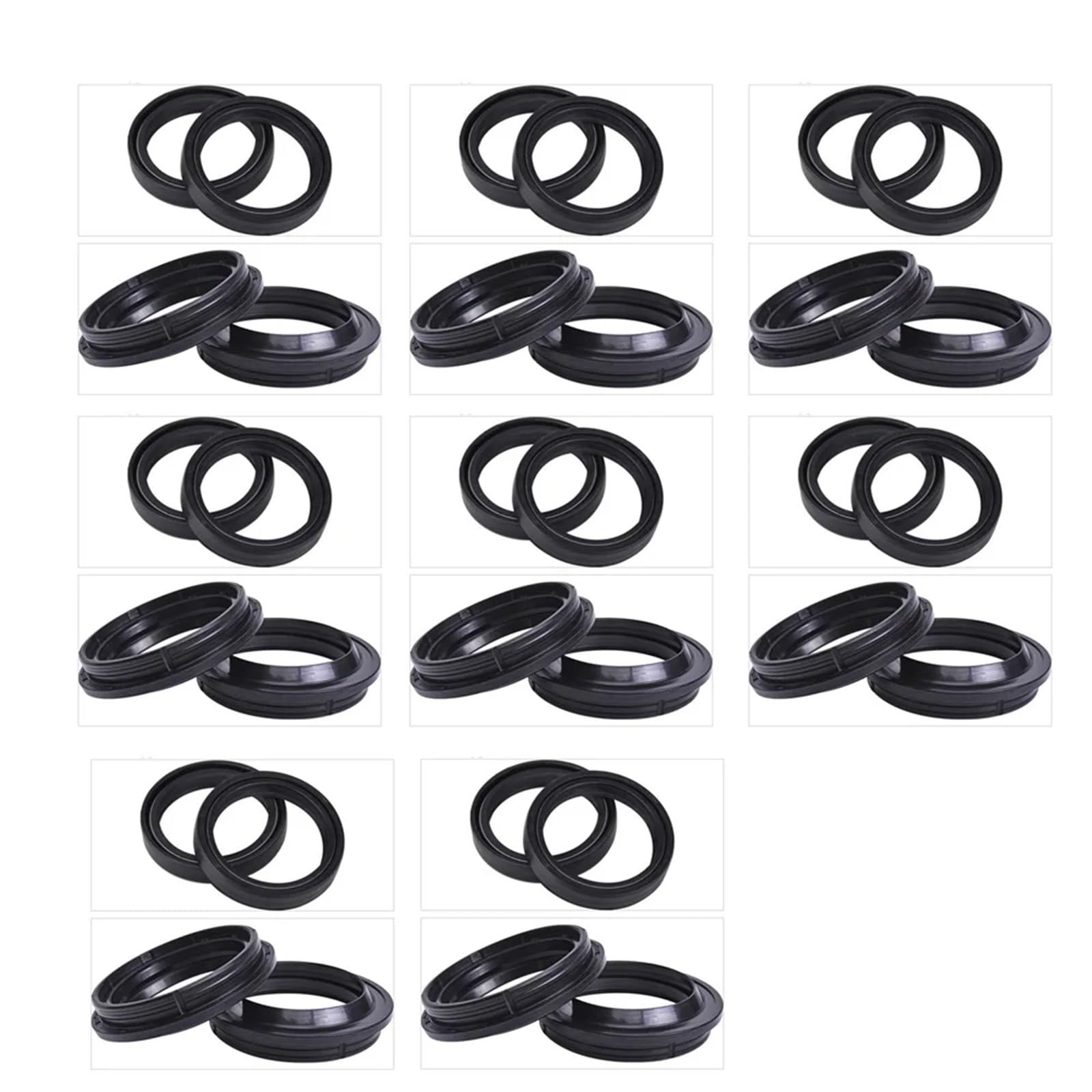 50x63x11 Motorrad Vorne Schock Gabel Dämpfer Öl Dichtung 50 63 Staub Abdeckung Lip for 1000 ETV ABS 1000 2002-09 ETV1000(16pc Seal 16pc Cover) von LOWBDGFU