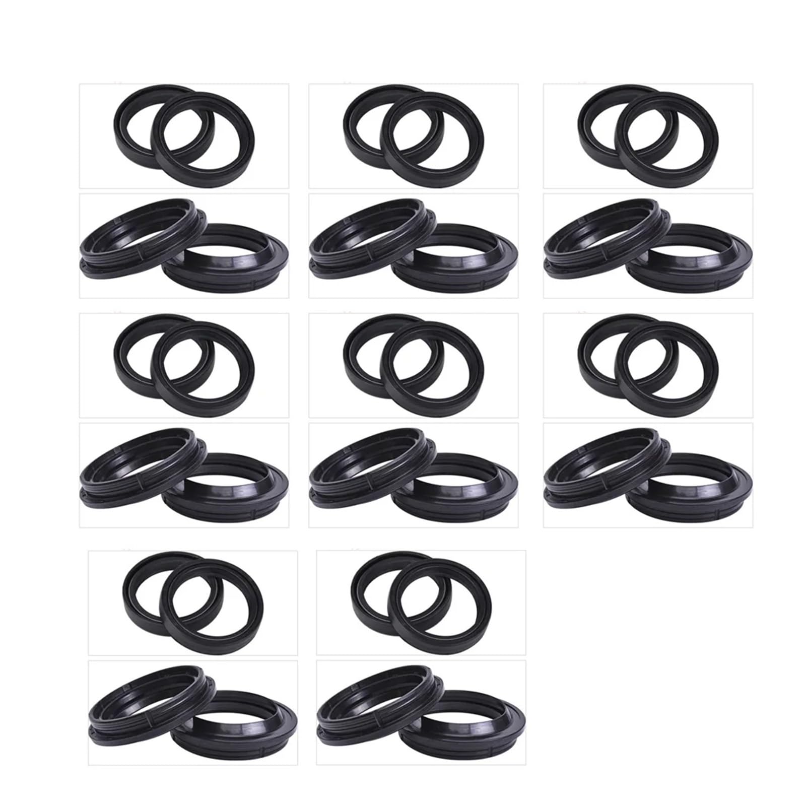 50x63x11 Motorrad Vorne Stoßdämpfer Gabel Dämpfer Öl Dichtung und Staub Abdeckung Lip for tnt899 2008-2017 TRE899 TRE899K tnt TRE 899(16pc Seal 16pc Cover) von LOWBDGFU