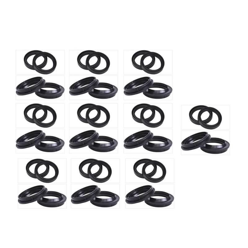 50x63x11 Motorrad Vorne Stoßdämpfer Gabel Dämpfer Öl Dichtung und Staub Abdeckung Lip for tnt899 2008-2017 TRE899 TRE899K tnt TRE 899(20pc Seal 20pc Cover) von LOWBDGFU