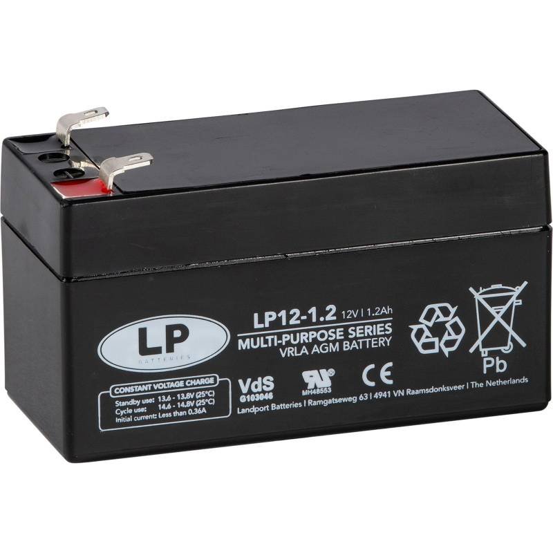 LANDPORT Batterie NSA LP12-1.2 T1 VDS 97x43x52mm 1,2Ah kompatibel für Mercedes Land Rover N000000004039 LR02495 Stützbatterie von LP BATTERIES