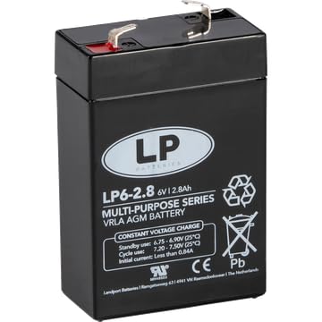 LANDPORT Batterie NSA LP6-2,8 T1 6V 2,8Ah 66x33x97mm VDS Akku VRLA AGM kompatibel für USV Solaranlagen, Hebebühne, Kinderauto, Alarmanlage von LP BATTERIES