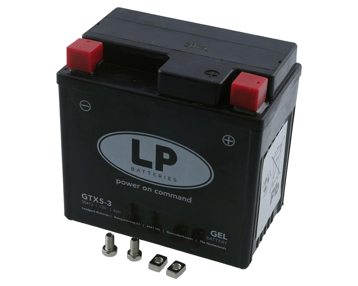 LP BATTERIES GTX5-3 12V 4Ah Motorrad Batterie, wartungsfrei versiegelt und vorgeladen kompatibel mit YTX5L-BS, 50412LF, GTX5L-BS, FTX5L-BS, ETX-5L-BS, CTX5L-BS Roller Quad Moped von LP BATTERIES