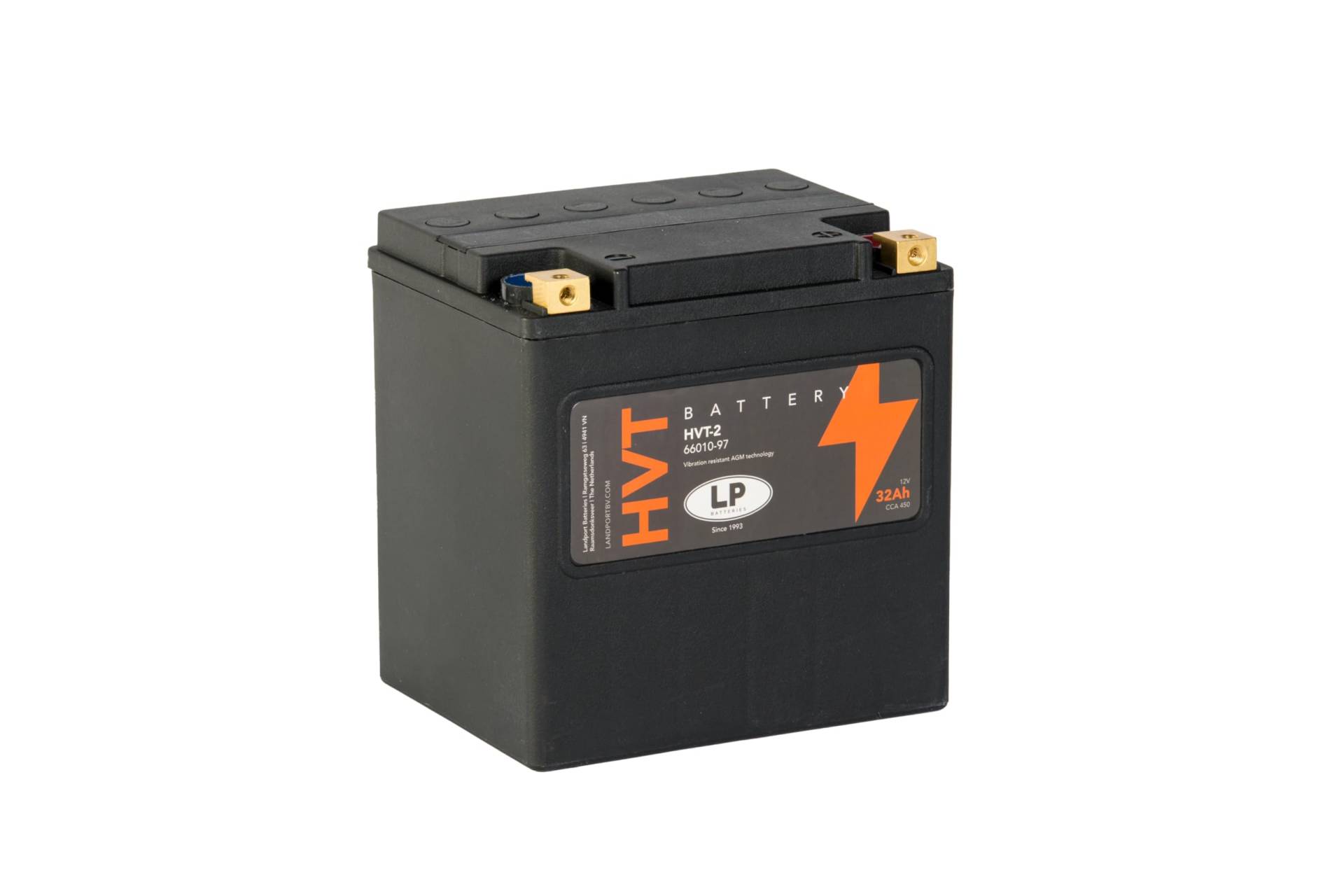 LP BATTERIES HVT-2 12V 30AH Motorrad Batterie, wartungsfrei versiegelt und vorgeladen kompatibel für Roller Quad Moped von LP BATTERIES