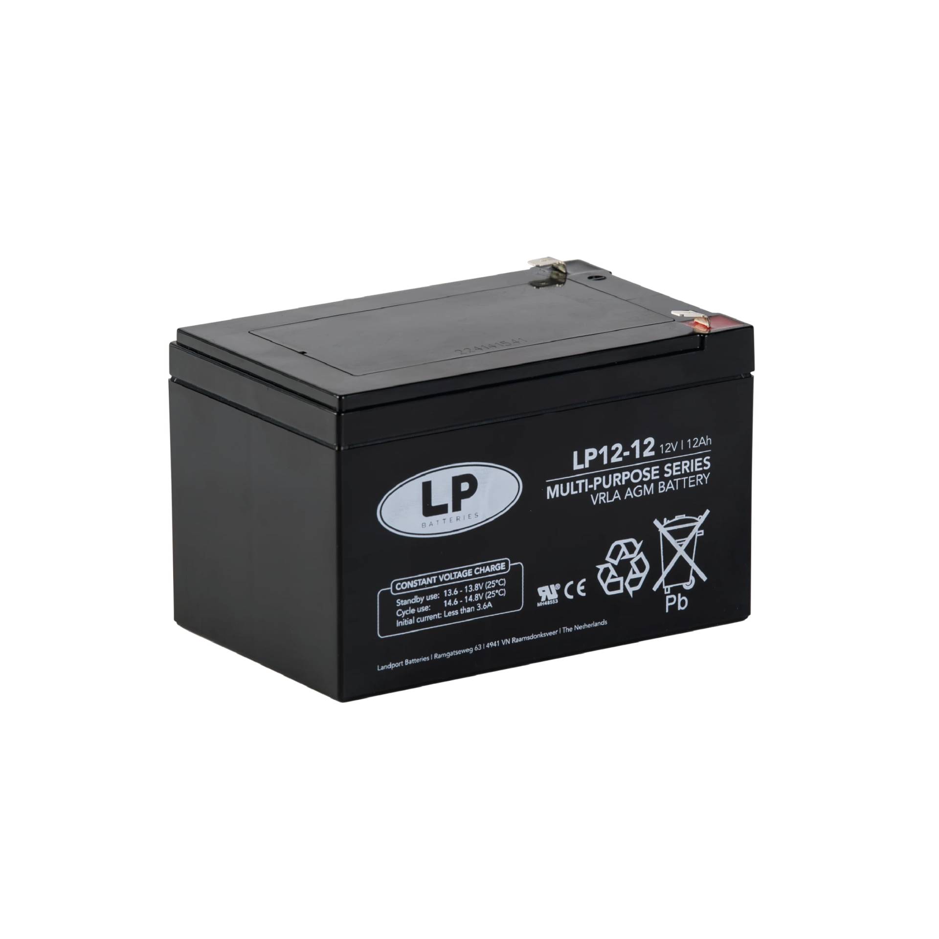 LP BATTERIES Sicherheitsbatterie 12V 12Ah (20 Std.) Landport - NSA LP12-12 T2 von LP BATTERIES