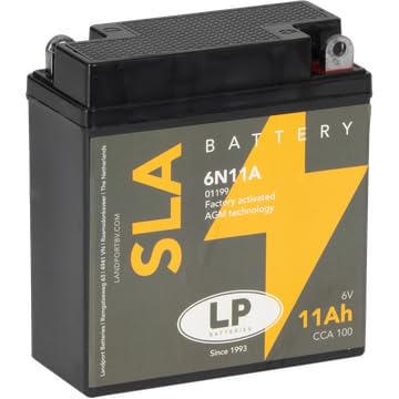 LP Motorrad SLA Batterie 6N11A (6V 11Ah) von LP BATTERIES