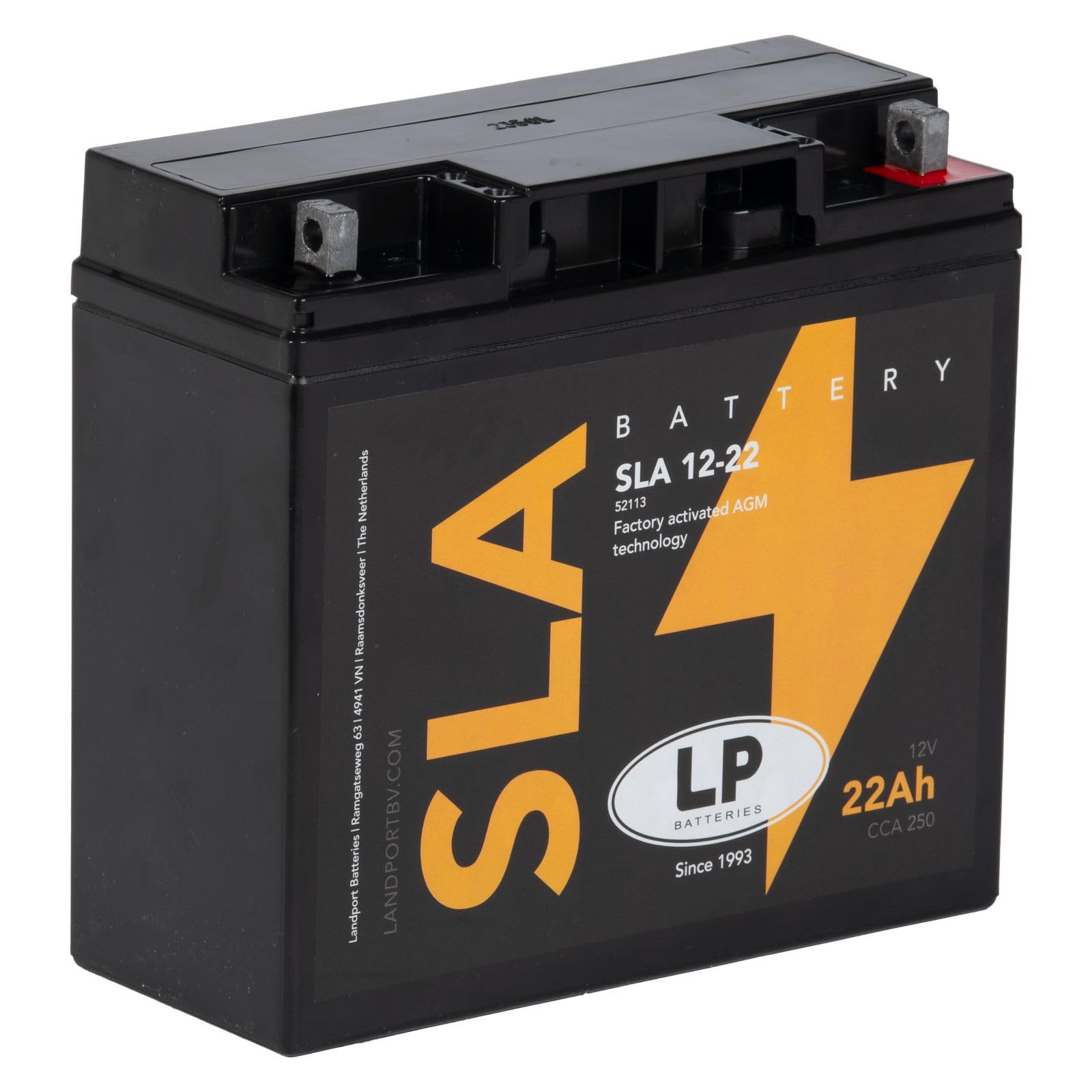 LANDPORT Batterie SLA 12-22 12V 22Ah kompatibel für BMW K75 740 RT, K 75 740 S 75/K569, R850 C 259C, R 850 R 259/259R von LP BATTERIES