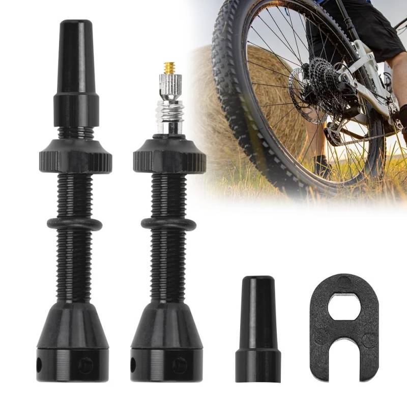 LPAMABA 2 Stück Tubeless-Ventil, Velo-Ventil, Tubeless-Straßenventil, Presta-Tubeless-Ventil, passend für die meisten Mountainbike-Ventile von LPAMABA